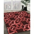 thumbnail image 3 of Ahgly Company Machine Washable Indoor Round Transitional Grapefruit Red Area Rugs, 6' Round, 3 of 7