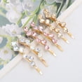 thumbnail image 5 of Unique Bargains 2 Pcs Bobby Pin Faux Crystal Hair Clips Champagne, 5 of 5