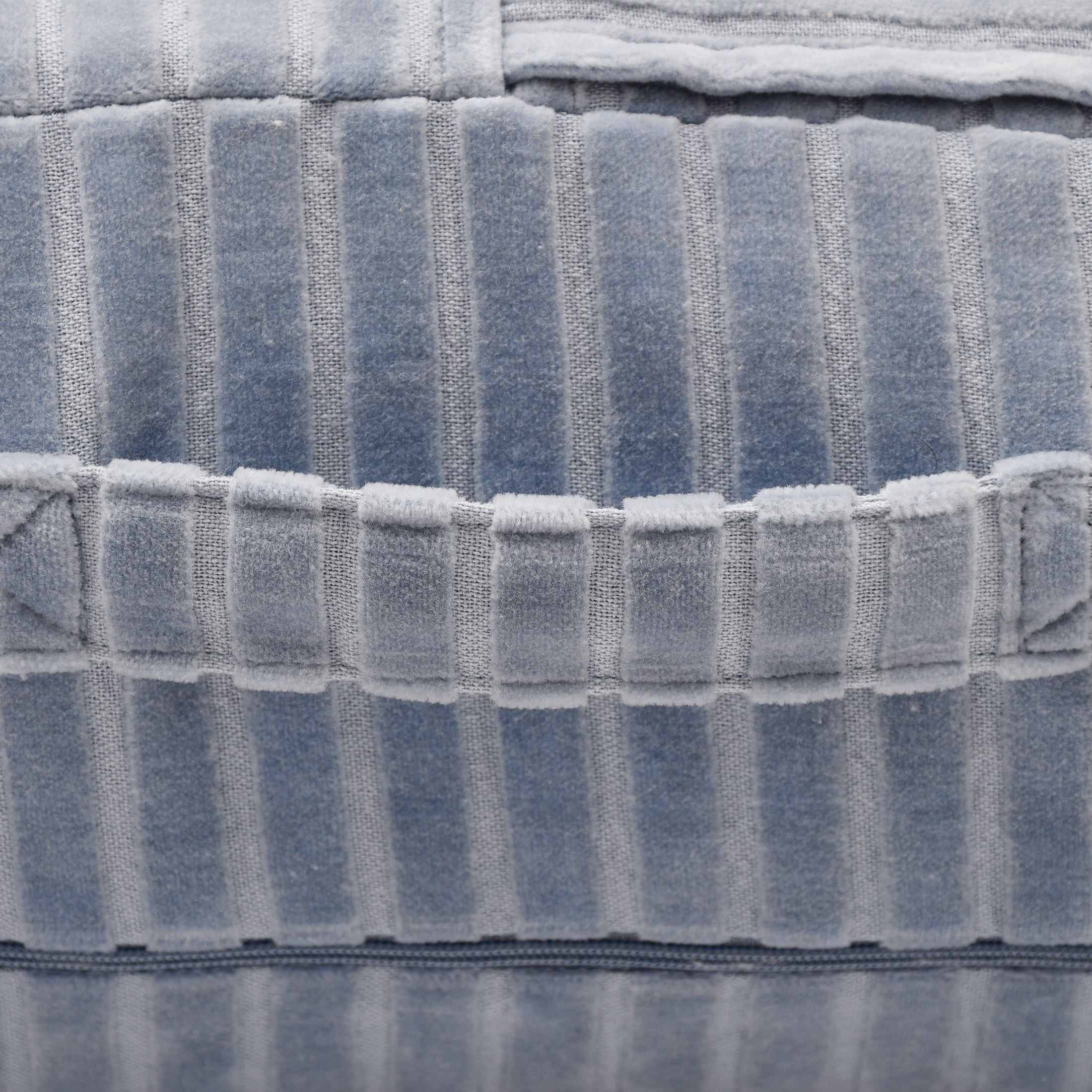 Better Homes & Gardens Velvet Woven Floor Cushion Cover, Blue Silver