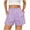 CQ52_Light Purple, variant on Lumtrix Ruffle Elastic Waist Summer Shorts for Women Trendy 2026 Cute Bottoms Plaid Y2K Beach Vacation Boxers with Pockets Black L