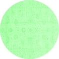 thumbnail image 1 of Ahgly Company Indoor Round Oriental Emerald Green Traditional Area Rugs, 6' Round, 1 of 4