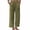 #01 Army Green 【Mix & Match: Stock Up on Your Favorite Colors】, variant on Women's Casual Cotton Blend Straight Leg Pants with Pockets, Mid Waist Loose Fit Trousers, Soft & Comfortable Daily Wear, for Work, Office, Travel, | TruHer,Navy S