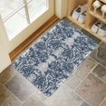 thumbnail image 4 of Bohemian Vintage Blue Flowers Door Mat Welcome Door Mat for Front Door, Home Entrance, Yard, Floor, Patio, Non Slip Spring Summer Welcome Mat Indoor Outdoor Doormat 0"*", 4 of 6