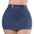 thumbnail image 1 of Falda Mujer Dama Corta Mezclilla Premium Importación, 1 of 8
