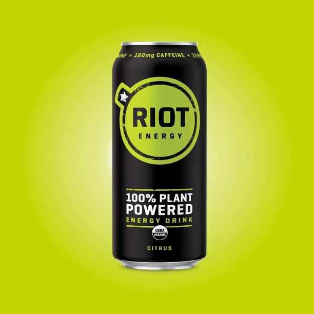 Riot Energy, Organic Citrus Lime Energy Drink, Plant Based, 16 fl. oz