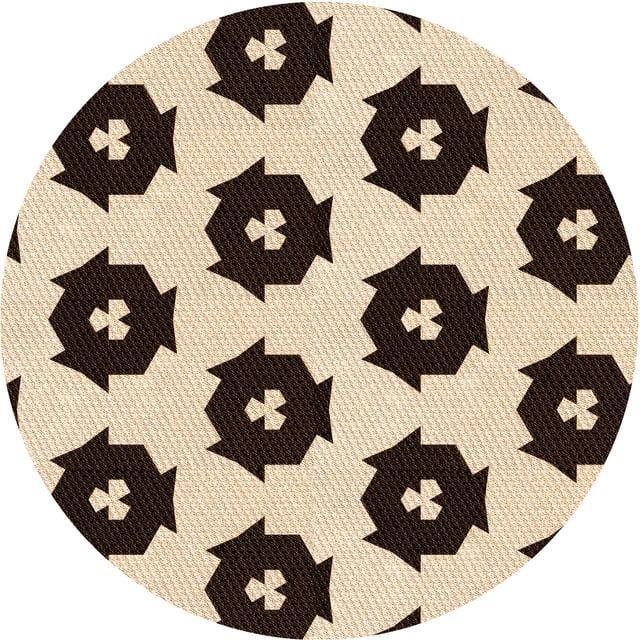 Ahgly Company Tapis d'Intérieur Lavables en Machine, Ronds, Transitoires, Orange Pêche Profonde, Ronds de 6 Pi