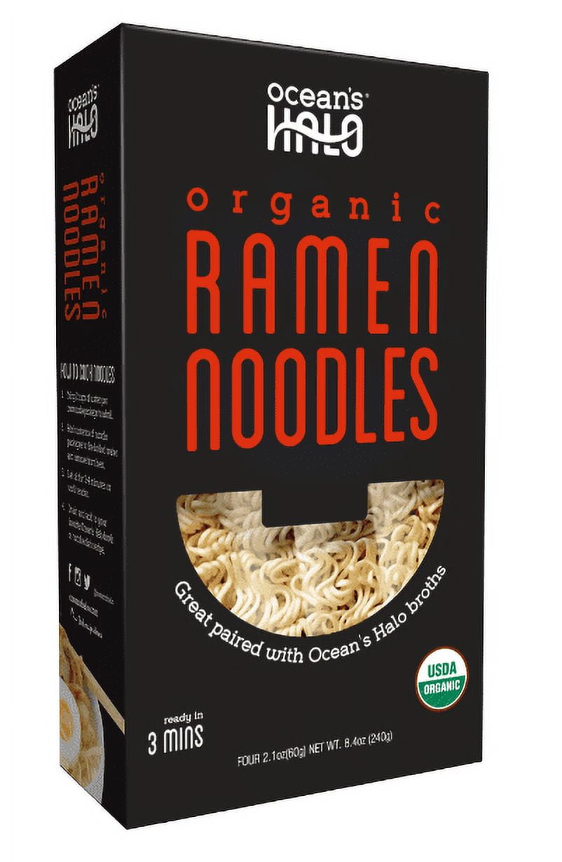 Ocean's Halo Organic Ramen Noodles, Vegan, USDA Organic, Air-Dried