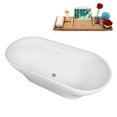 thumbnail image 5 of 67" Streamline B-240-33-BNK Soaking Freestanding Tub and Tray With Internal Drain in Brushed Nickel, 5 of 10