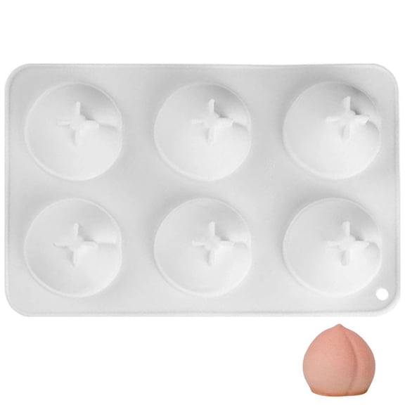 Peach Shape Dessert Mold Cake Silicone Mold 3D Fruit Mold for Chocolate Candy Pudding Jelly Mousse Soap