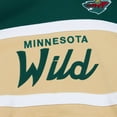 thumbnail image 5 of Men's Mitchell & Ness Cream/Green Minnesota Wild Head Coach Pullover Hoodie, 5 of 5