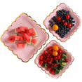 thumbnail image 3 of Geeklife Pink Paper Party Plates with Metallic Gold Border, 9 inch Paper Decorative Dessert Plates Set, 20 count, 3 of 8