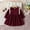 Wine, variant on SERTG Toddler Girls Solid Color A-Line Dress Long Sleeve Round Neck Lace Kids Casual Comfortable Fit Fall Winter Everyday Outfit Skirts(Pink,6-9 Months)