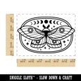thumbnail image 2 of Celestial Lunar Moth Butterfly Rectangle Rubber Stamp Stamping Scrapbooking Crafting - Small 1.7in, 2 of 7