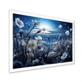 thumbnail image 2 of Designart "Cosmic Meadows in Moonlit Floral Couture" Floral Framed Wall Art Decor - Traditional White Flowers Hallway Framed Wall Art Decor, 2 of 6