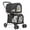 Black/Gray, variant on Magshion Folding Double Dog Stroller for 2 Dogs, 4-in-1 Pet Stroller for Small Medium Dogs Cats, Navy Blue/Gray