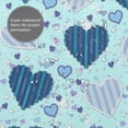 thumbnail image 5 of YFYANG Waterproof Bathroom Shower Curtain, Hearts Pattern Line Texture Shower Curtain Set with Hooks, Home Bathroom Tub Decor - 72 "x72", Iron Hooks, 5 of 6