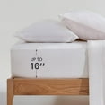thumbnail image 4 of Sleep Zone Cooling Bed Sheet Set for Hot Sleepers, Ultra Soft Breathable Moisture-Wicking Sheets, Wrinkle-Resistant & Machine Washable, Deep Pocket, Solid Color Summer Bedding (Full, White), 4 of 6