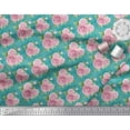 thumbnail image 2 of Soimoi Cotton Cambric Fabric Check,Leaves & Rose Floral Print Fabric by The Yard 42 Inch Wide, 2 of 3