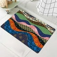 thumbnail image 6 of Diatomaceous Earth Bath Mat,Patchwork Oriental Style Non-Slip Volume Super Absorbent Fast Drying Eco-Friendly Easy to Clean for Bathroom Kitchen Door mat 17×27.5Inch (43 * 70cm), 6 of 6