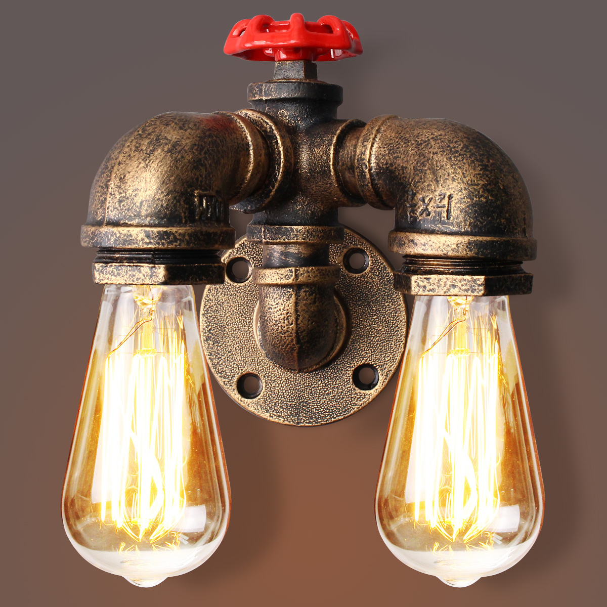 ZMH Vintage Wall Light Indoor Wood and Glass Retro Wall lamp E27 Industrial Wall Lighting Rustic Lamp for Hallway Country Bedroom Living Room Dining Table 