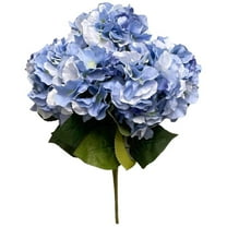 18 inch Silk Pongee Hydrangea Bush - Blue Silk Flowers - Party Supplies Decorations