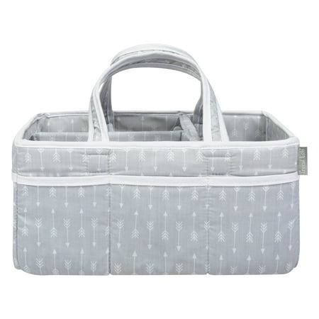 UPC: 0846216000089 | Trend Lab Gray and White Arrows Diaper Storage Caddy