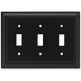 thumbnail image 3 of Brainerd 64215 Architectural Triple Toggle Switch Wall Plate/Switch Plate/Cover, Flat Black, 3 of 3