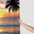 thumbnail image 3 of Orinice Sunset Palm Tree Boat Bathroom Decor Set with Hooks, Colorful Luxurious Shower Curtain Set 100% Polyester Fabric Washable Shower Curtain 69x72, 3 of 7