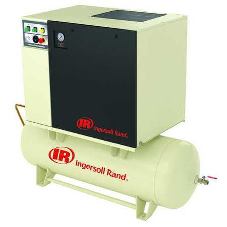 INGERSOLL RAND UP6-15C-125/120-200-3 Rotary Screw Air Compressor,15 HP,55