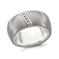 thumbnail image 1 of Mens 1/10 Carat (ctw) Diamond Ring Band in Brushed Titanium, 1 of 4