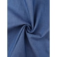 thumbnail image 3 of Unique Bargains Robe en Jean Sans Manches pour Femmes Boutonnée Ceinturée Bleue L, 3 of 5