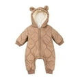 thumbnail image 3 of Newborn Baby Romper Winter Thicken Cotton Jumpsuit Infant Onesie Fleece Lining Hooded Rompers for Boy Girl Clothes Kids Outfit, 3 of 20