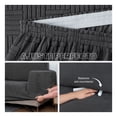 thumbnail image 4 of Protector de Sala 3 Pzas Elástico Antideslizante, Real Textil (Gris Oxford, CH/M/G), 4 of 9