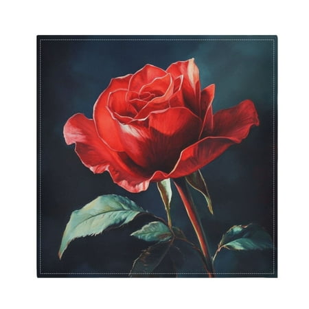 

Napkin Satin Napkin 20*20Inchx4 Kitchen Towel Dinner Plate Towel Decorative Towel Napkin Tea Towel Suitable For Kitchen Table Big Red Rose