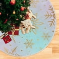 thumbnail image 5 of GZHJMY Christmas Christmas Tree Skirt Home Decoration Large Round Christmas Tree Skirt for Holiday Party Home Christmas Day Ornaments, 35.4", 5 of 6