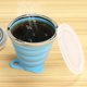 thumbnail image 4 of Taza de viaje plegable de silicona para acampar, taza plegable con tapa retráctil, 4 of 8