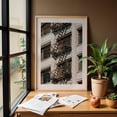 thumbnail image 6 of Fire Escapes, DTLA 02 - Los Angeles California Photography Oak Framed Wall Art Print 24 x 36 inches, 6 of 59