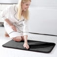 thumbnail image 5 of Walensee Memory Foam Bath Rug, 20"x24", Black, U Shaped Non Slip Bathroom Mat, Machine Wash, 5 of 7