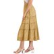 thumbnail image 4 of Falda Floral A-line Larga con Volantes Boho de Chiffón Midi para Mujeres INSPIRE CHIC L Amarillo, 4 of 7