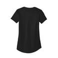 thumbnail image 4 of District Adult Female Women Electric Heather Short Sleeves T-Shirt Black X-Small, 4 of 4