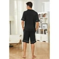 thumbnail image 3 of U2SKIIN Mens Pajama Set, Short Sleeved Pajamas Set for Men Lounge Sleepwear with Pockets (Dark Grey, XL), 3 of 4