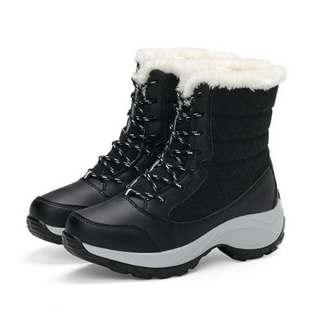 

1 Pair Women Snow Boot Warm Ankle Shoes Soft Plush Anti-slip Breathable Waterproof for Winter New