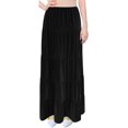 thumbnail image 2 of Women's Velvet Micro Rib Boho Tiered Maxi Skirt, 2 of 3