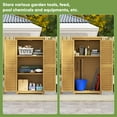 thumbnail image 5 of Patiowell Outdoor Storage Cabinet with 3 Shelves, Wooden Garden Shed with Waterproof Roof, Outside Vertical Tall Tool Shed for Graden Yard, Natural Wood, 5 of 9