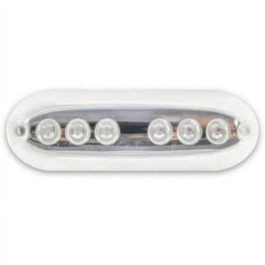 T-H Marine Supplies LED-33993-DP 15W 6 LED Oblong Fully Encapsulated Stainless Steel Insert Housing Underwater Light, White & RGB