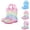 Pink A1, variant on Kids Tie Dye Rain Boots Bow Decor Handle Waterproof Non Slip Short Rubber Shoes for Girls