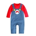 thumbnail image 3 of Conjunto de ropa para bebé recién nacido de Super Mario Bros con gorro, traje de manga larga de Luigi, mameluco para bebé, disfraz para niño pequeño, pijama para niño, 3 of 5