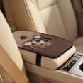 thumbnail image 4 of Xixirimido 5-Piece Car Seat Cover Set Breathable PU Leather Front Seat Covers with Seat Belt & Console Covers Universal Fit for SUV, Sedan, Truck, Brown Beagle Dog Paw, 4 of 8