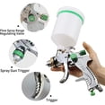 thumbnail image 4 of PISTOLA DE PULVERIZACIÓN de pintura de alta presión profesional Kit de pistola de pulverización de aire Hvlp 600cc pistola de pintura neumática de alimentación por gravedad 1,4mm/1,7mm/2,0mm verde + 3 tamaños Bu esquí esquí Gafas de esquí, 4 of 5