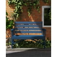 thumbnail image 2 of GREENVINES Outdoor  | HDPE | Garden Benches | Weatherproof | for Outdoors Patio Park Porch Outside Backyard | 2-Person | Blue, 2 of 8